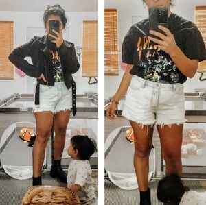 ABERCROMBIE LIGHT WASH HIGH RISE ANNIE DENIM SHORTS 31 10 12